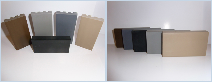 Bild: Einbaukante 511, Tekoschiene, Reparaturkante aus PVC, schwarzes Kantenprofil, Olbrich 310, Profile für Stufen