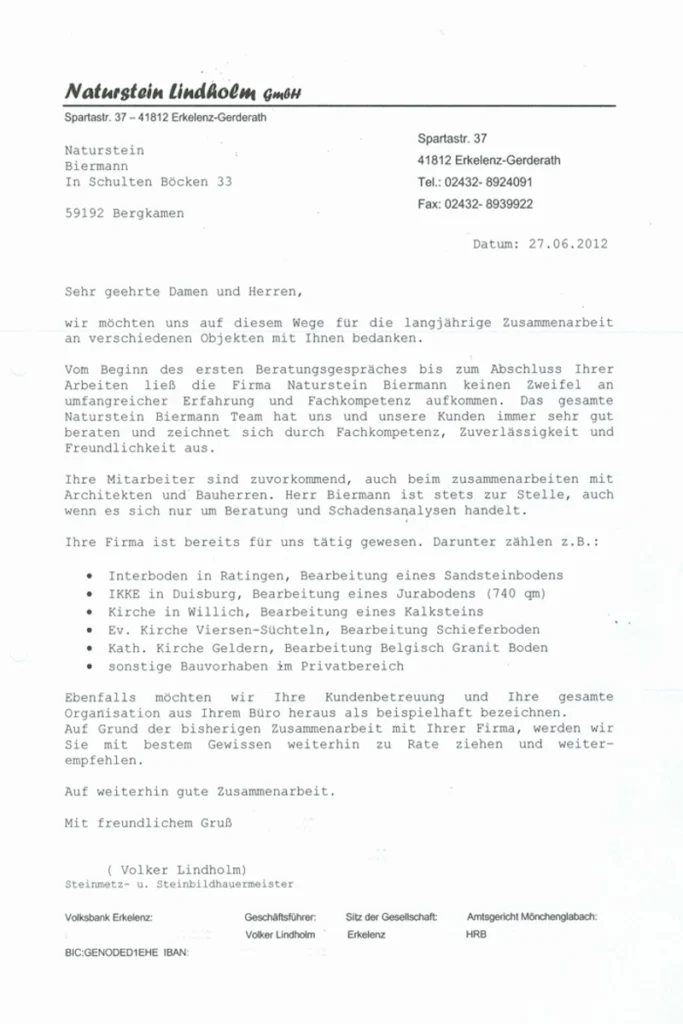 Referenzen Naturstein Biermann 06-2012